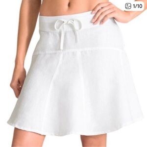 NWOT Athleta white linen Day Dream skirt 2 petite